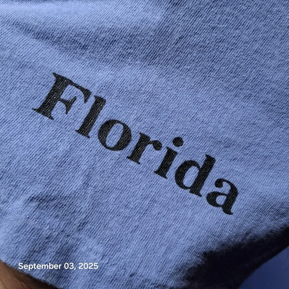 Vintage Panama Jack Florida Fish T Shirt Size XL‎ Blue Beach Surf